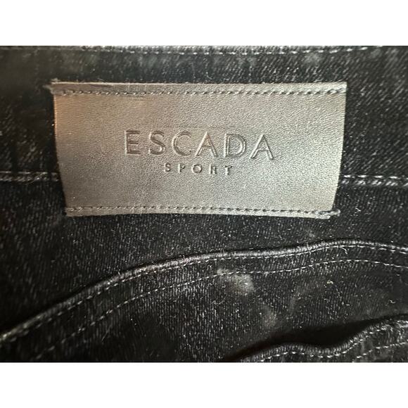 Escada Sport Black Velvet Jegging Cropped Ankle Jeans sz 38=M - Picture 5 of 11
